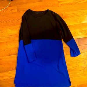 Zara Long sleeve dress! black and blue!